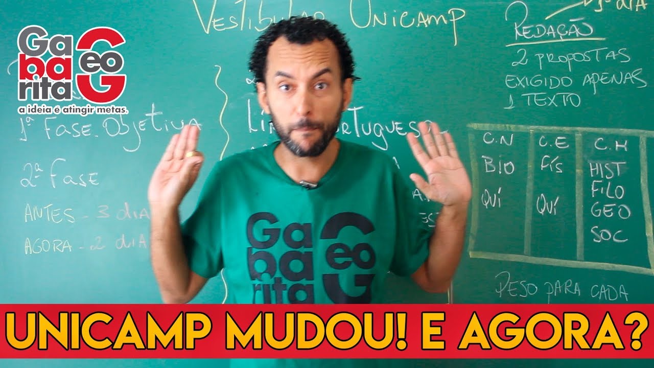 Vestibular UNICAMP  O que mudou? Como será a prova 1 e 2 fase?