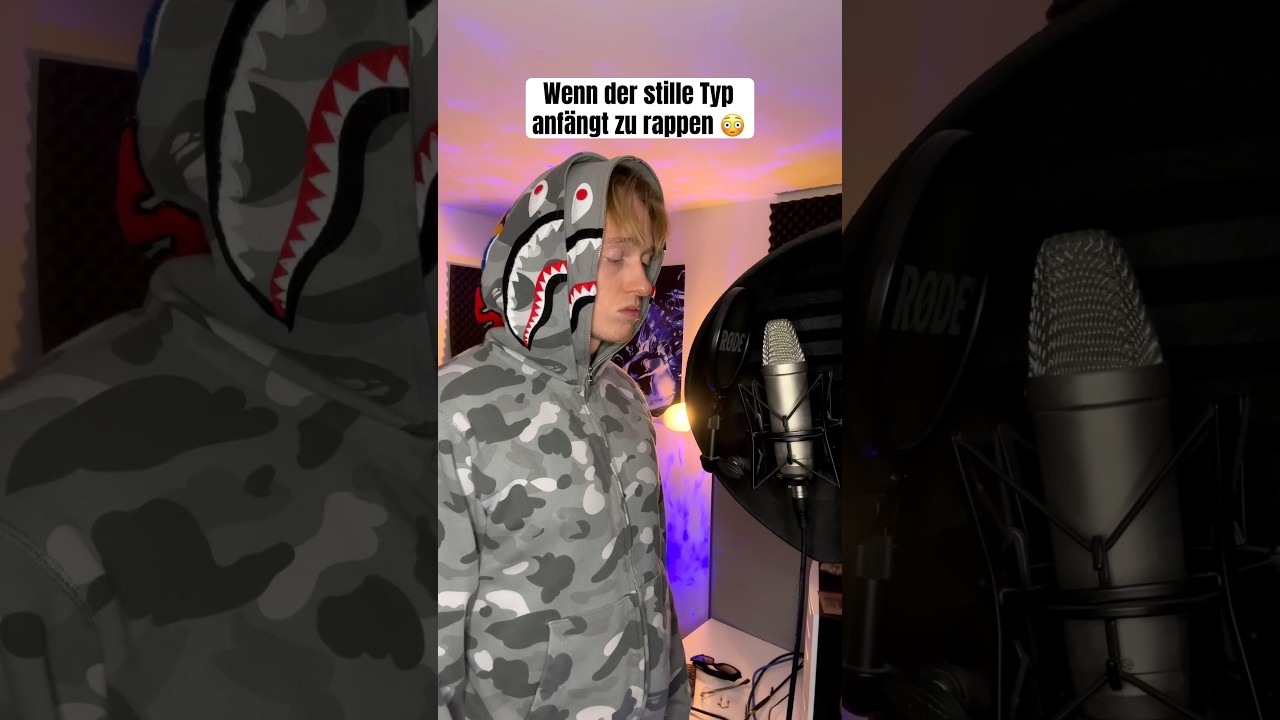 Wenn der stille Typ anf&auml;ngt zu rappen 🥵 #deutschrap #studio #deep