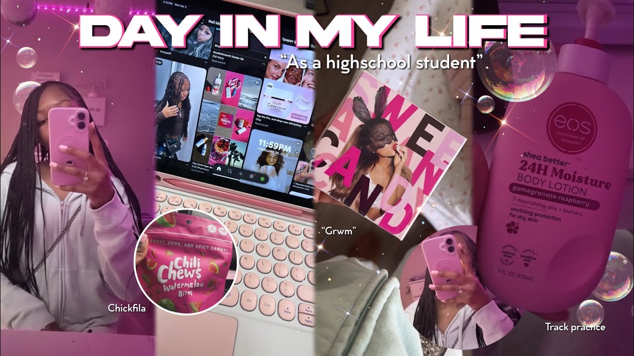 DAY IN MY LIFE 🫧💕 | “as a high school student” | grwm, track practice, chickfila, Etc