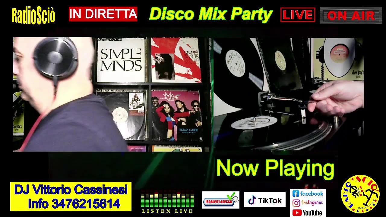 DJ Vittorio Cassinesi in Diretta RadioSciò Presenta Disco Mix Party Rigorosamente in Vinile
