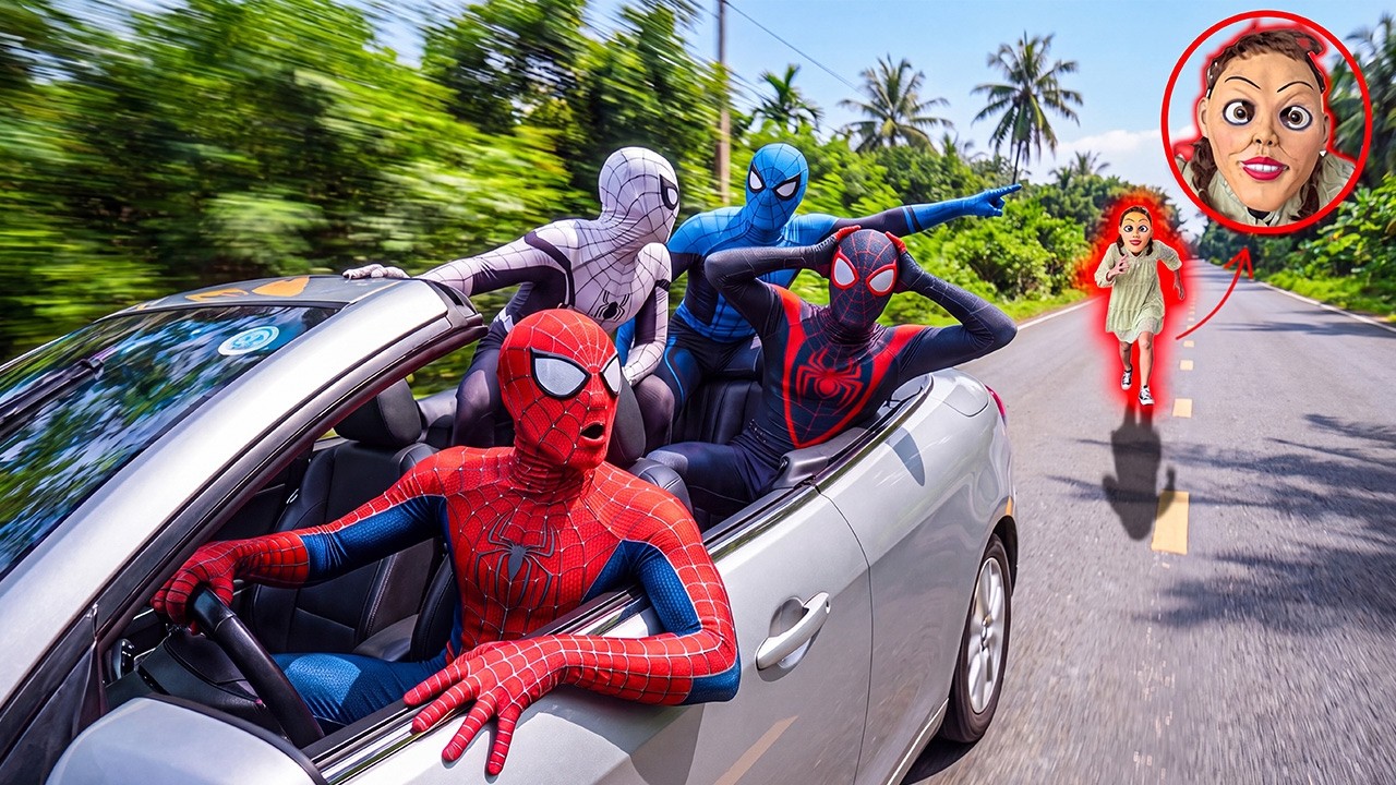 5 Spider-Man Spot Annabelle Behind Their Car&hellip; Then the Chase Begins! | Action POV