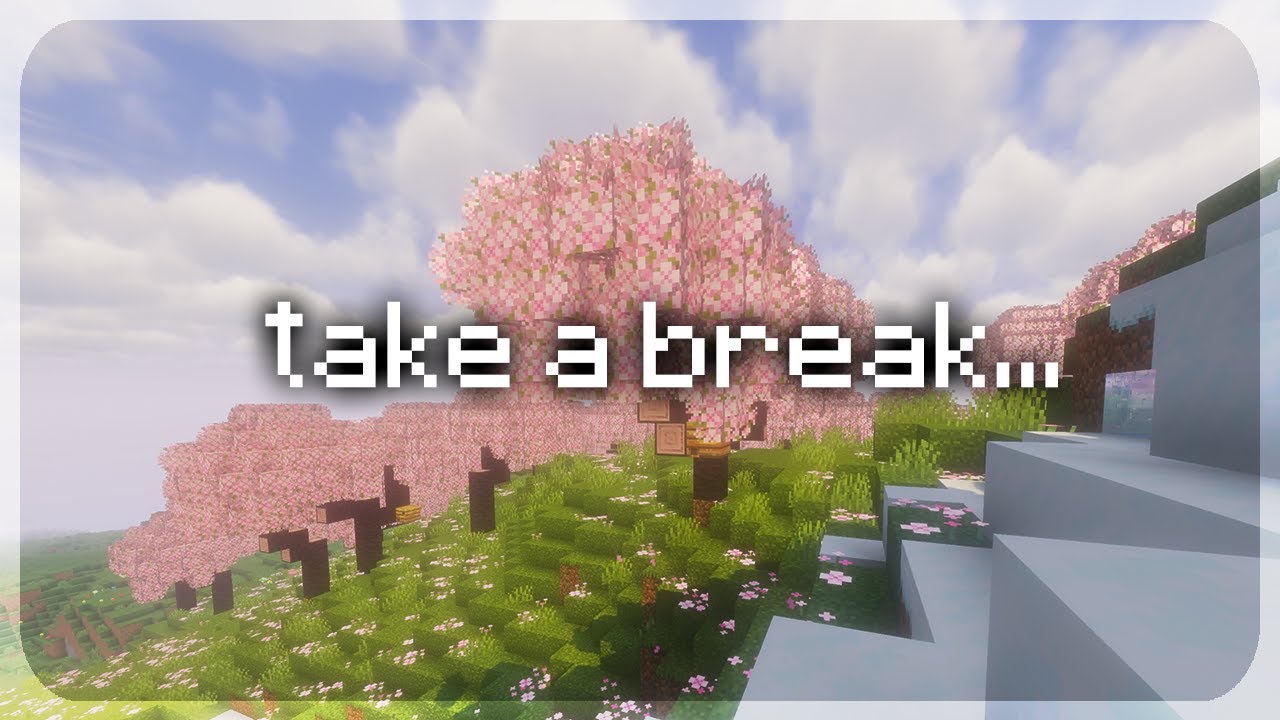 Take a Break...😌 (Minecraft Cozy Cherry Blossom Winter Vibes Study and Sleep ambience & C418 music)