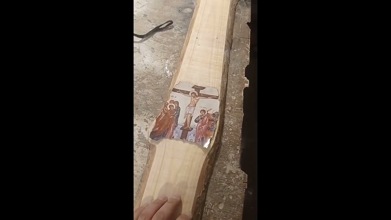 (εικόνα σε ξυλο)handmade image with wood from pallet