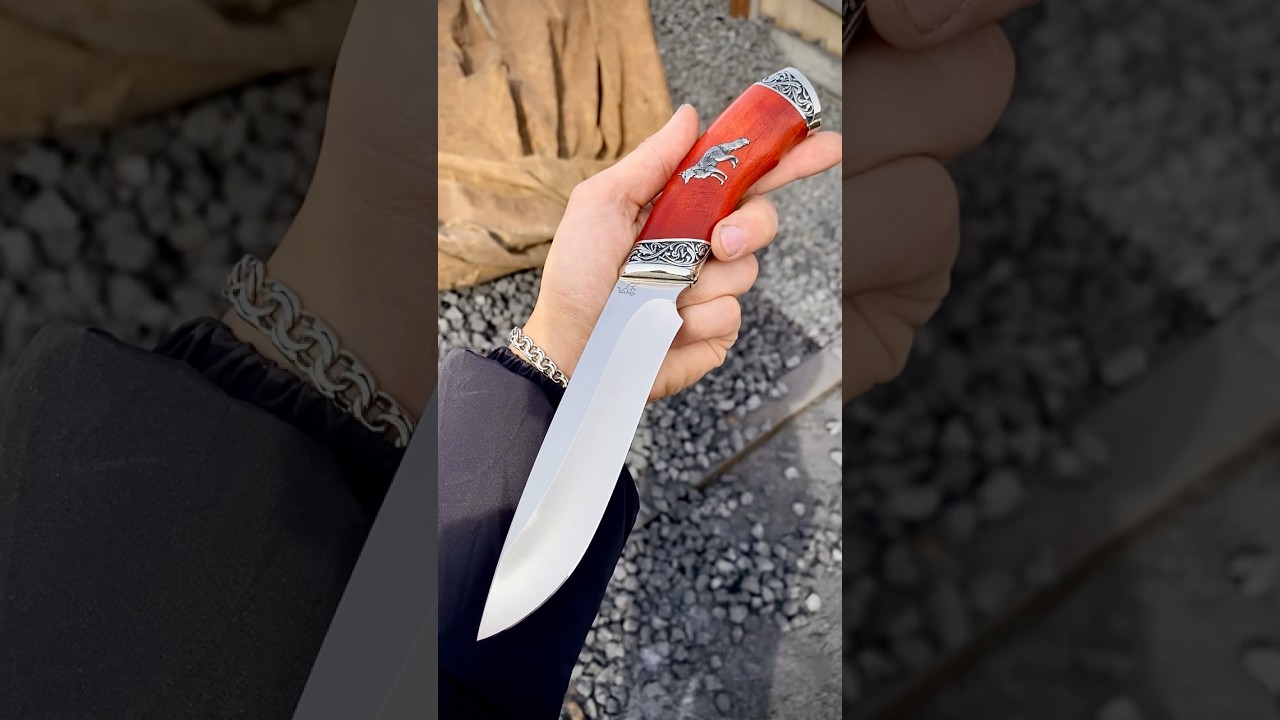 🦊Кастомный нож &laquo;Кицунэ&raquo; #ножиназаказ #ножиручнойработы #кузница #клинок #охотаирыбалка #knifeskills