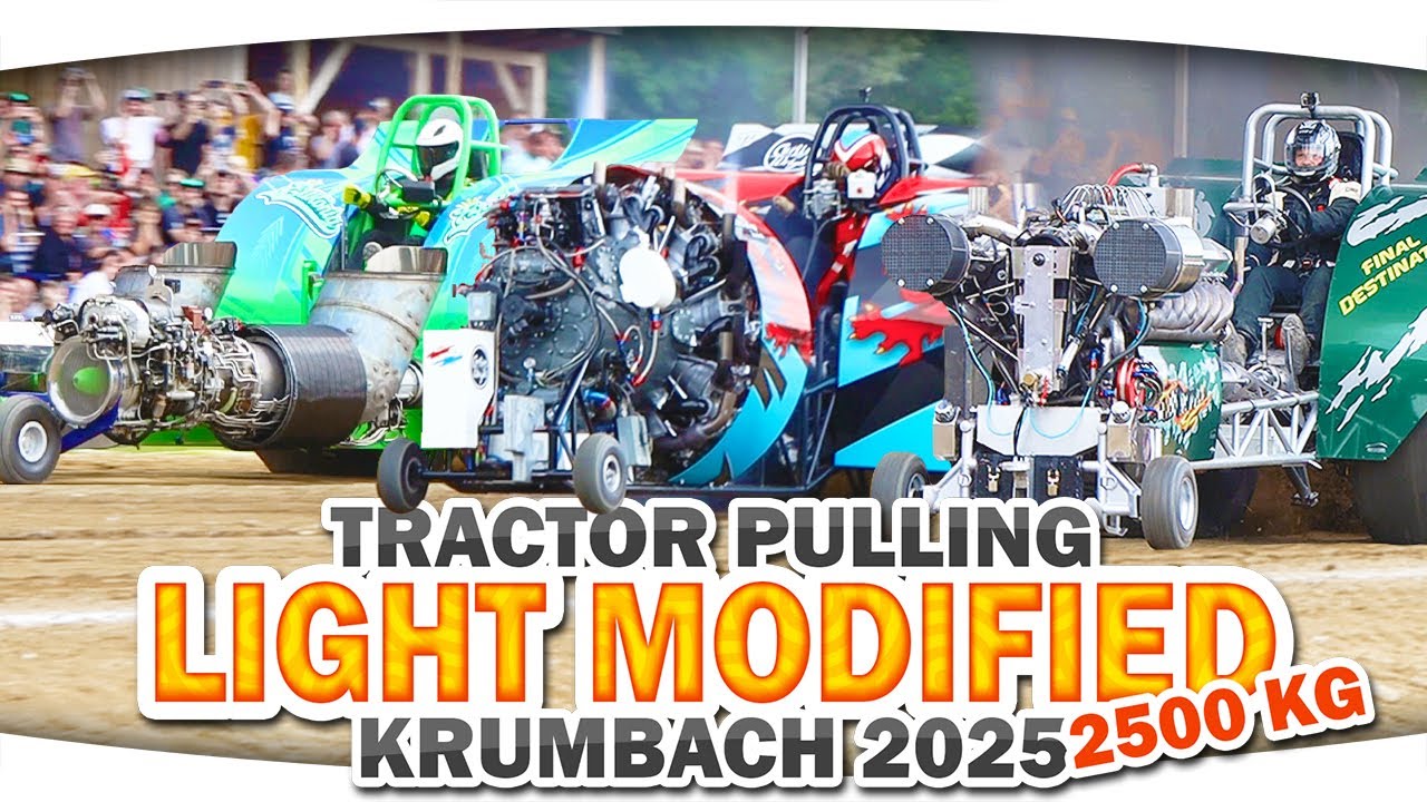 Dieser Sieg war zu einfach! 𝗟𝗜𝗚𝗛𝗧 𝗠𝗢𝗗 𝟮,𝟱𝗧 + Erlk&ouml;nig mit 2 Turbinen ► Tractor Pulling Krumbach 2025