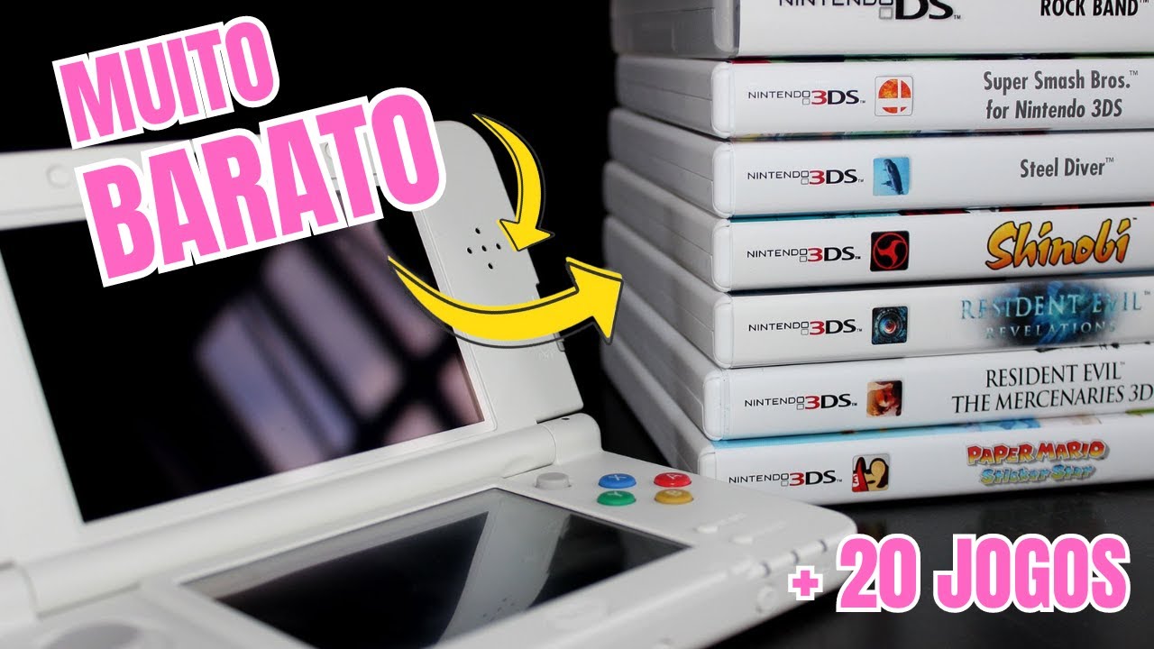 COMPREI um NINTENDO 3DS XL + 20 JOGOS por APENAS 1000 reais.