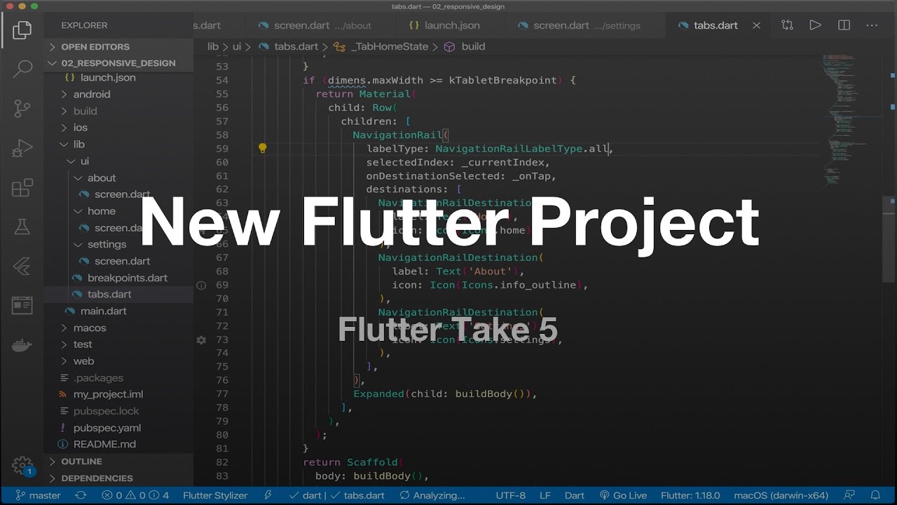 Take 5 - Your First Flutter Project