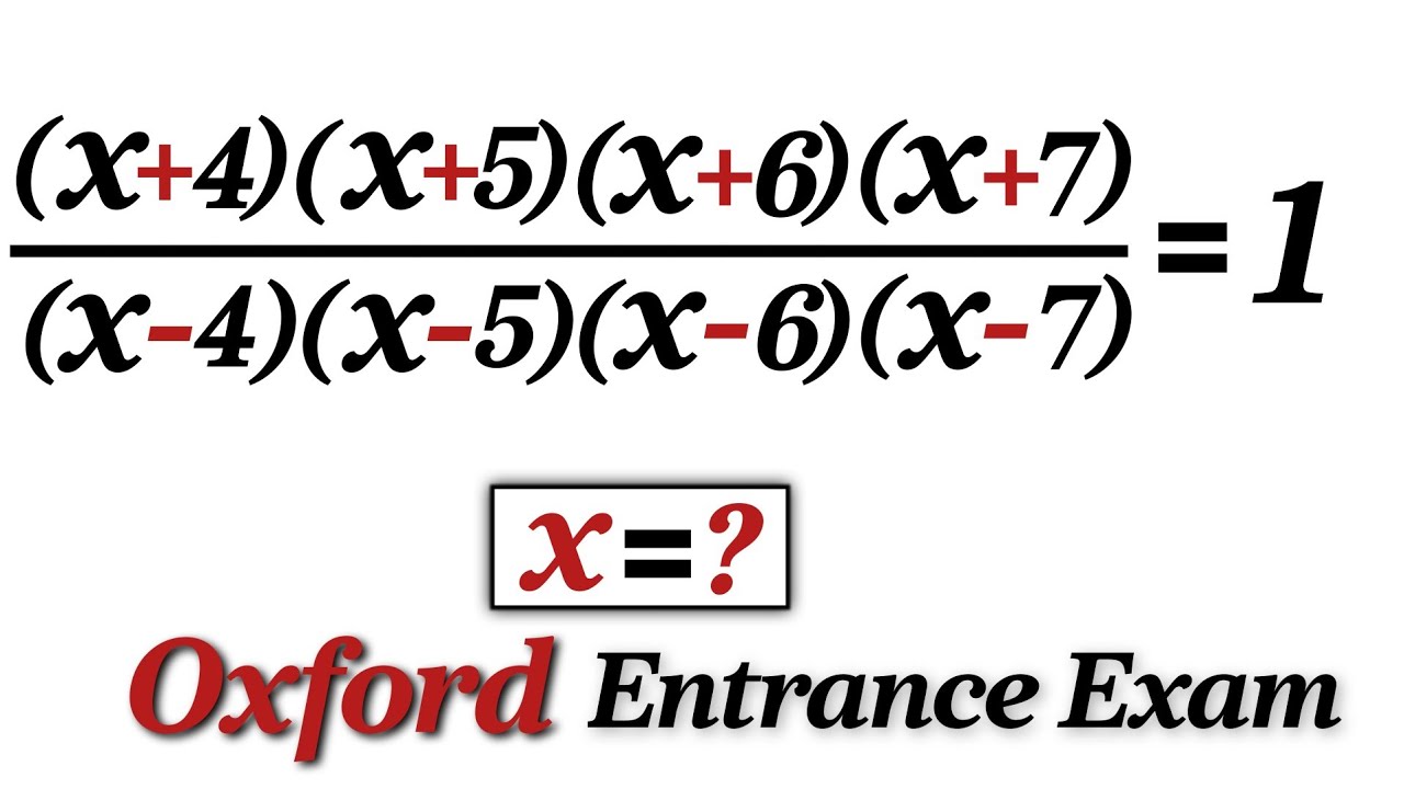 Вопрос по математике для вступительного экзамена в Оксфорд | Сможете ли вы найти 