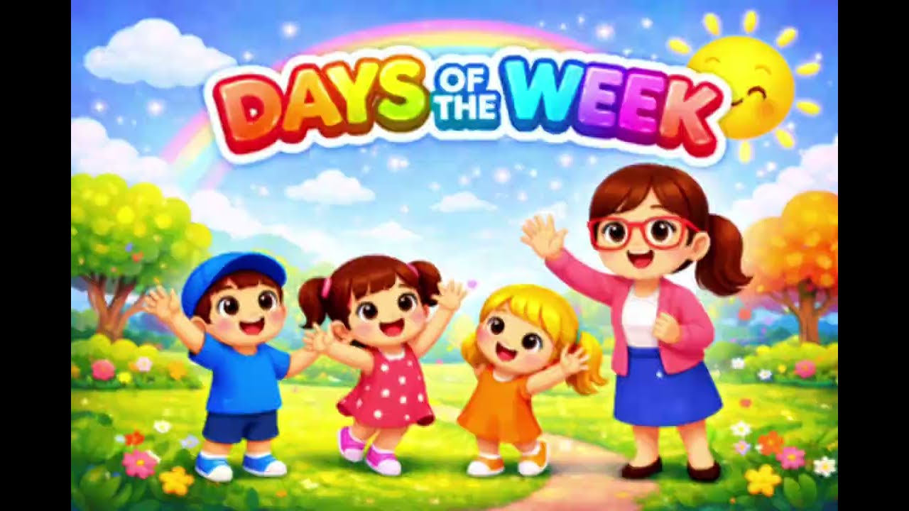 Days of the Week Song 🌈 | Learn Monday to Sunday | Kids Preschool Learning