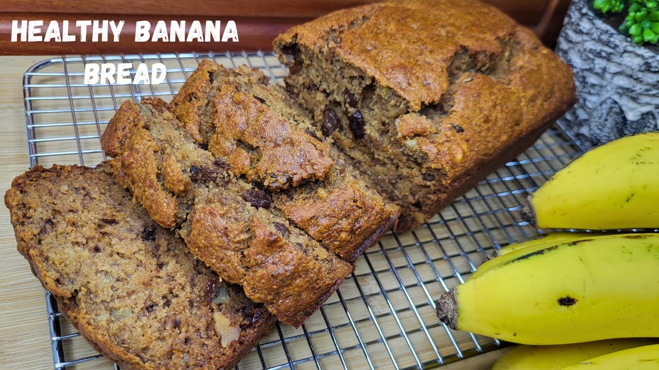 Guilt Free Banana Bread Recipe| Healthy Moist Banana Bread with Oat Flour & Honey || JUENFO Kitchen