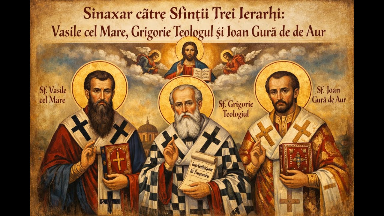 Sinaxarul zilei / Sfinții Trei Ierarhi  Vasile cel Mare, Grigorie Teologul și Ioan Gură de Aur