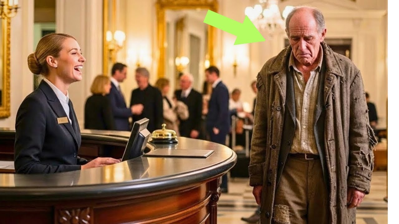 La Recepcionista Se Burló Del Anciano Con Ropa Vieja… Sin Saber Que Era El Dueño Secreto Del Hotel