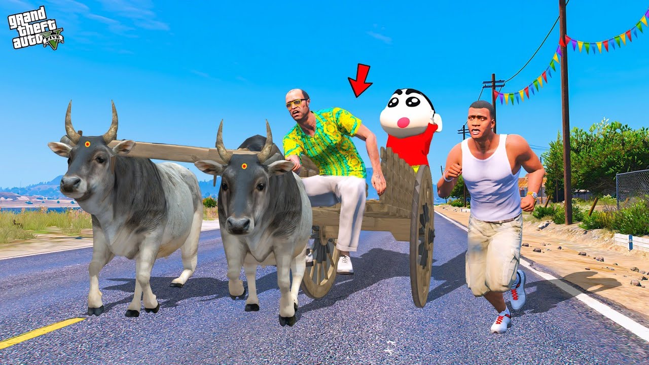 Shinchan & Franklin Try to Win Mattu Vandi Panthayam in Gta 5