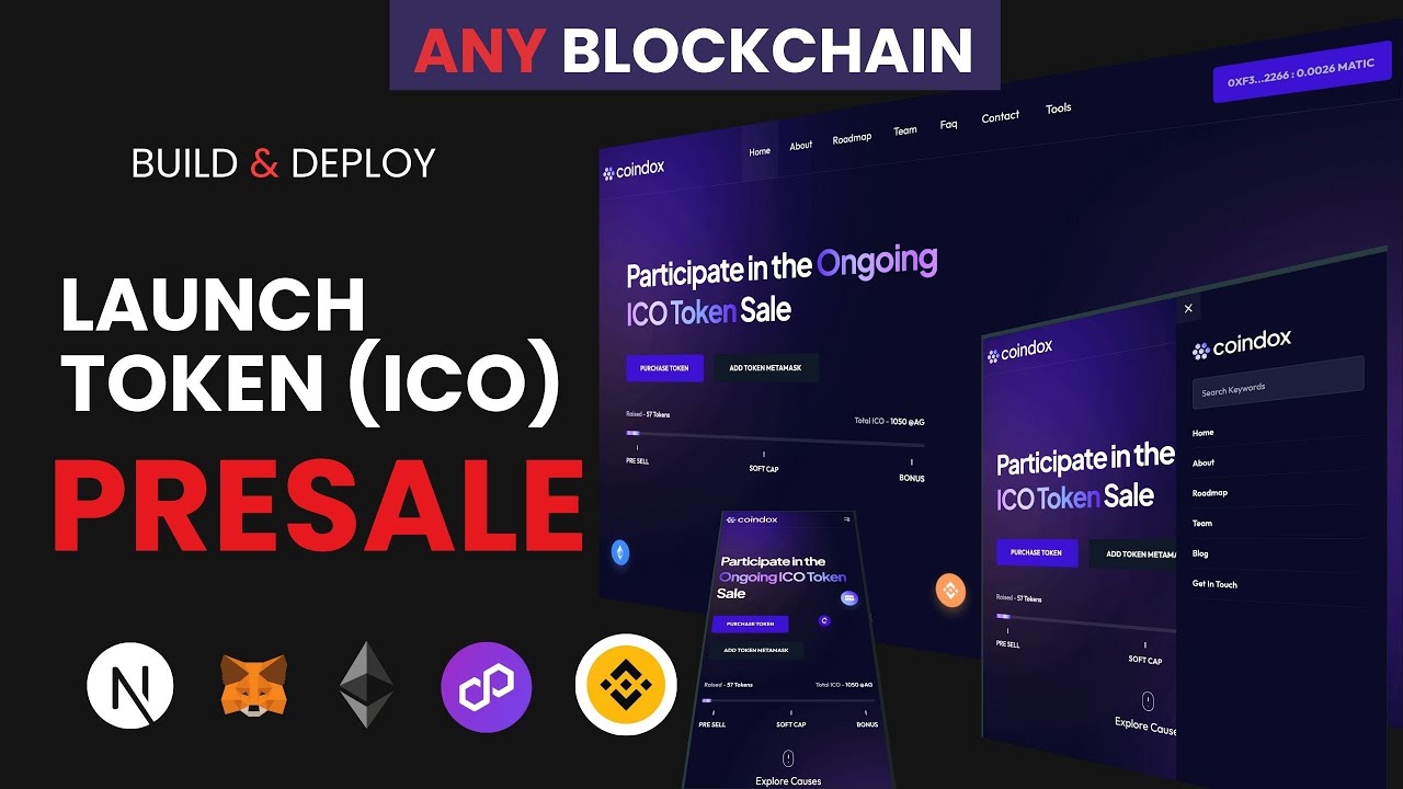 How to Build and Deploy Your Token Presale DApp (ICO) For Any Blockchain ETH, BSC, MATIC In 2024 -25