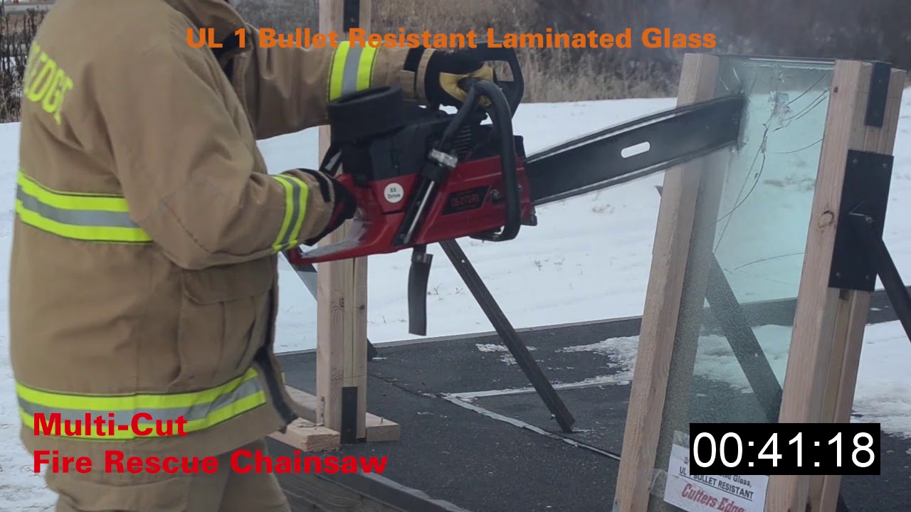Bullet Resistant Glass Test Cutting