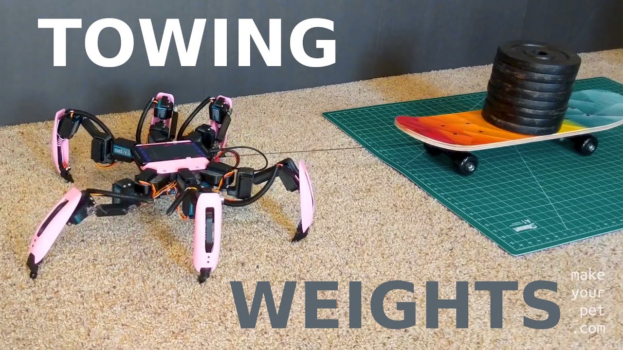 The STRONGEST Hexapod Robot EVER! Towing Capacity of a Spider Robot.