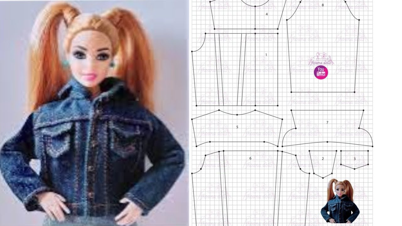 46 chaqueta oversize para Barbie curvy (patrones en la descripción)