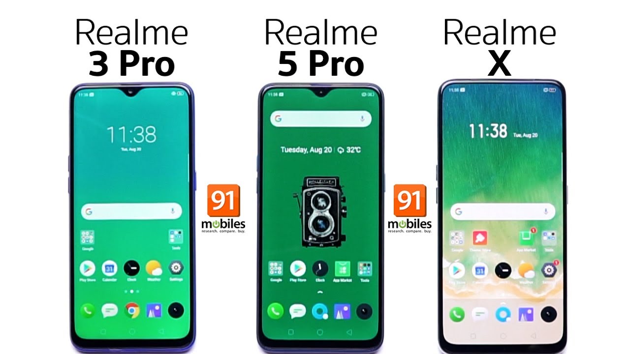 Realme 5 Pro vs Realme X vs Realme 3 Pro: Full comparison, camera comparison, performance test