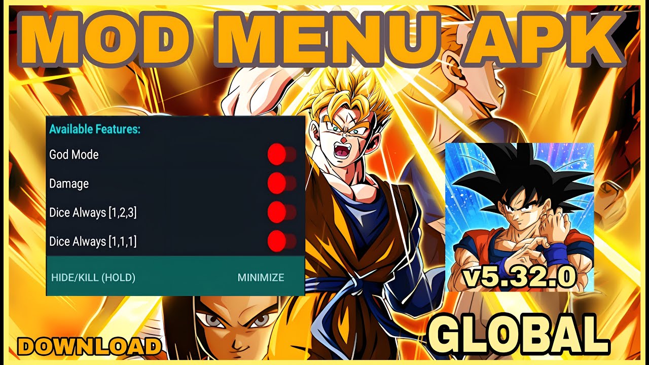 DBZ Dokkan Battle GLOBAL v5.32.0 MOD MENU apk