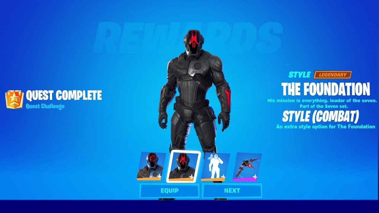 How To Get The Foundation Combat Style (The Rock Skin) in Fortnite - all The Foundation quests