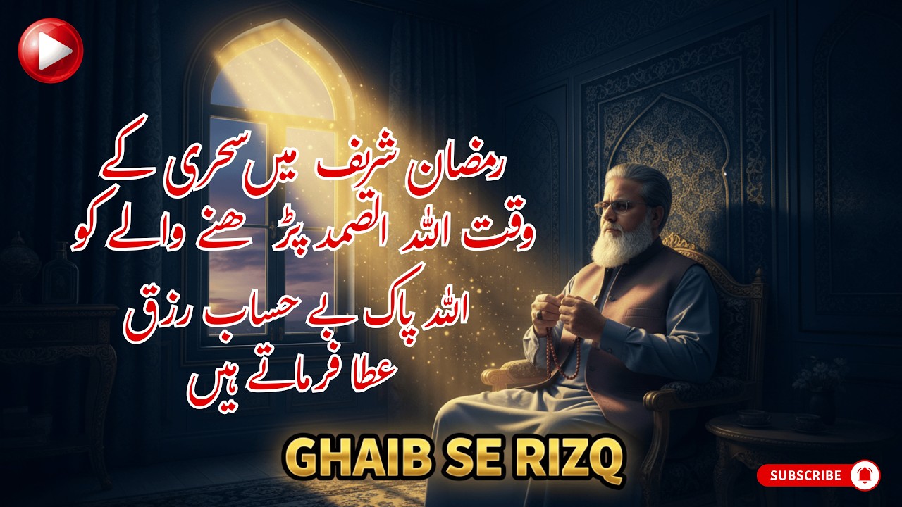 Ramzan Shareef Main Sehri K Waqt Allahussamad Parhnay Ka Faida Behisaab Rizq