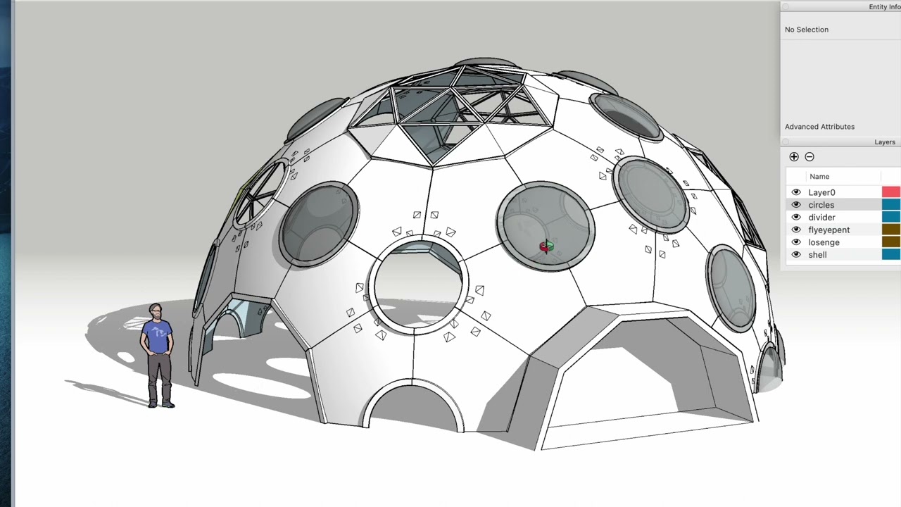 flyeye dome CAD drawing tutorial