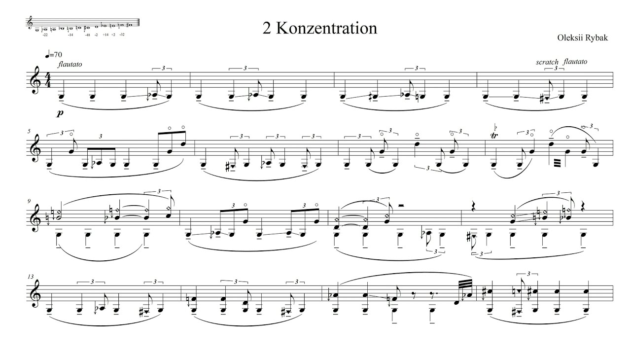 Oleksii Rybak – Suite für Violine solo (2020) [Score-Video]