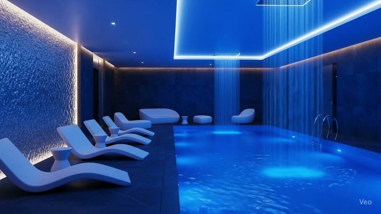 Luxury Spa Ambience | Indoor Waterfall & Pool Sounds for Deep Sleep, Focus, & ASMR