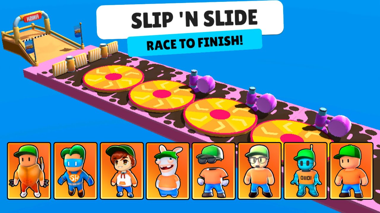 All Mr. Stumble Skins vs Slip'n Slide in Stumble Guys 0.60.1