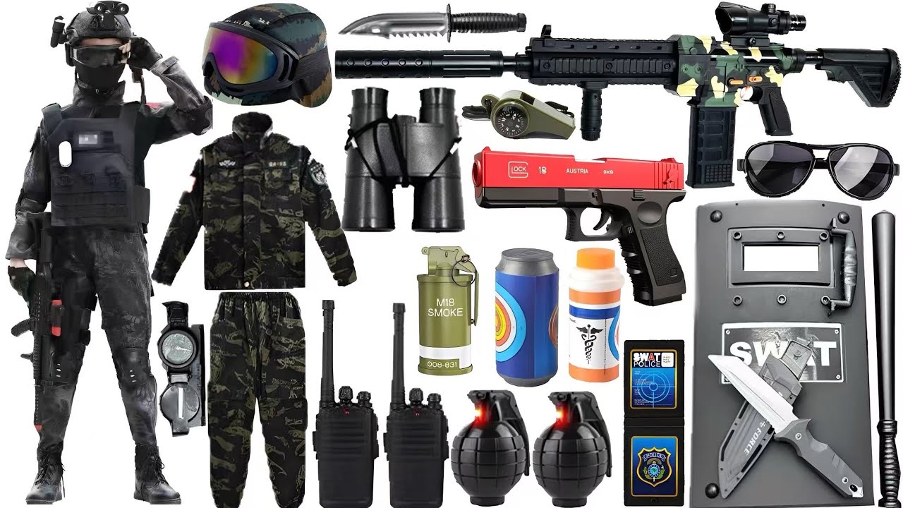 Special Forces Toy Set Unboxing Video Review! M416 Rifle, Barrett Sniper Rifle, RPG Rocket Launcher