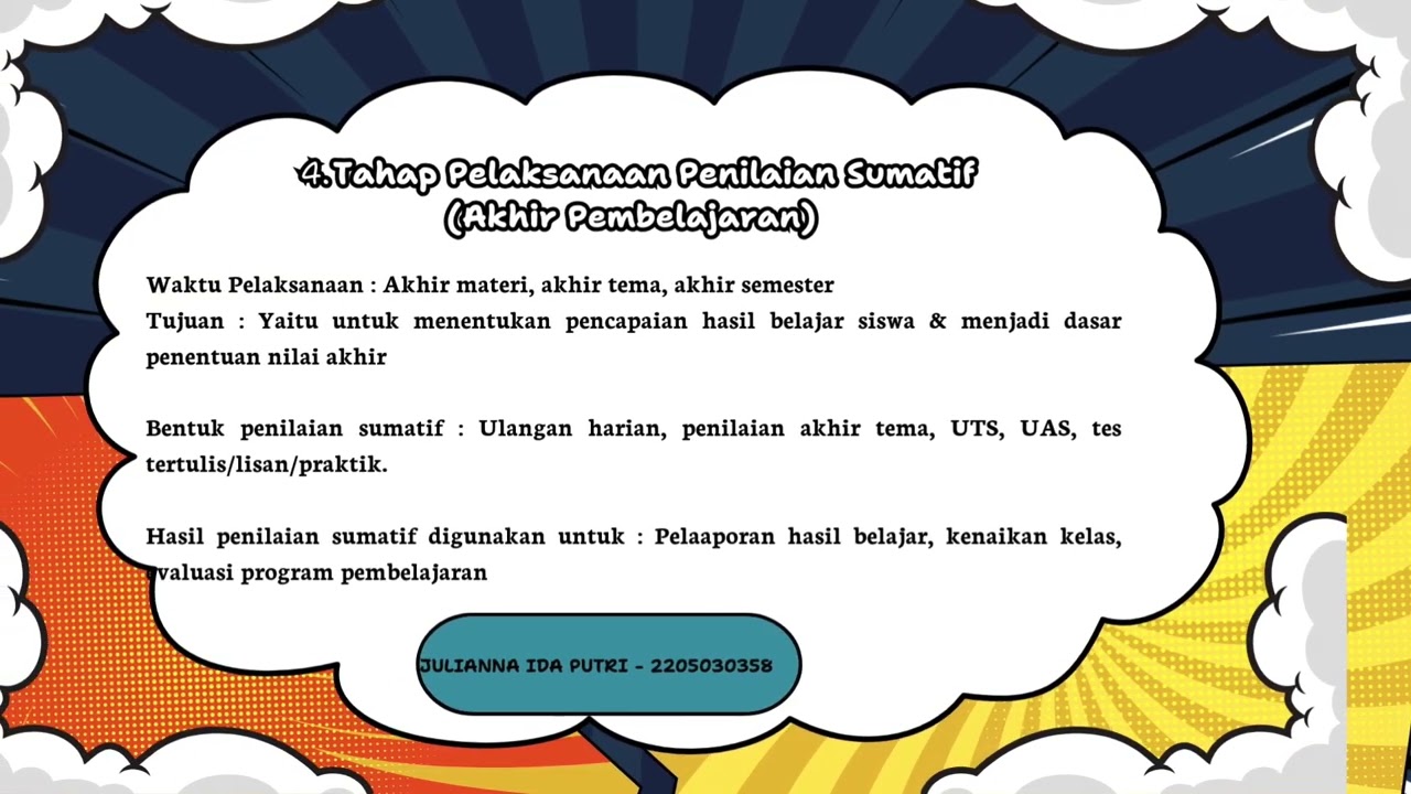 Penilaian & Evaluasi Pembelajaran - Julianna Ida Putri (2205030358)