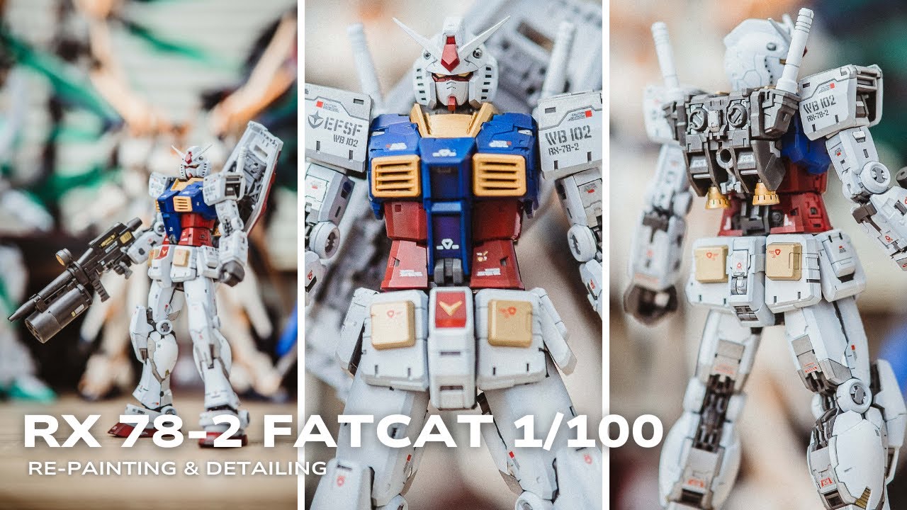 Gunpla RX-78-2 1/100 Detailing & Painting | FatCat Model Kit Build