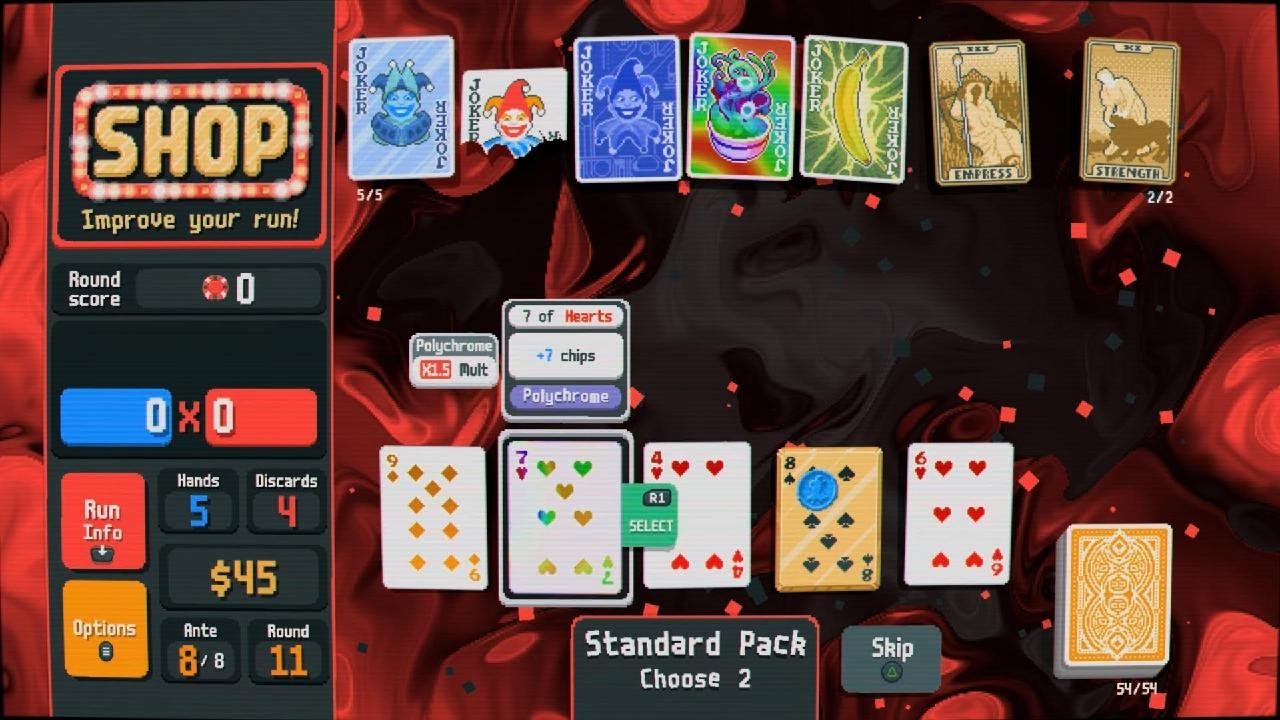 BALATRO! Yellow deck, red stake EZ W