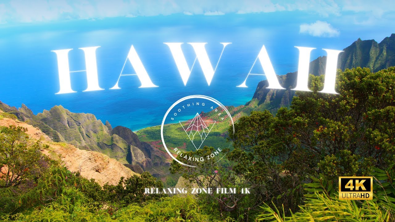 FLYING OVER HAWAII (4K UHD) - Relaxing Music Along With Beautiful Nature Videos (4K Video UHD)