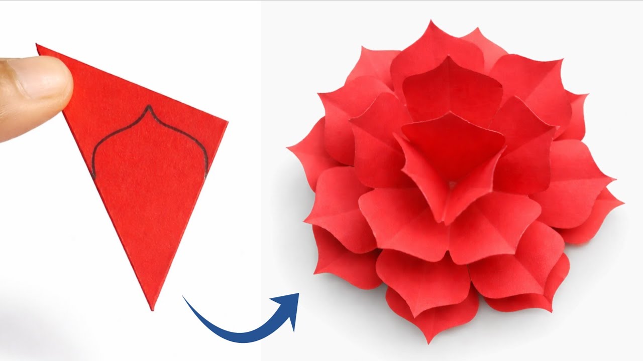 How To Make Paper Rose Flower | Easy and Beautiful Paper Rose Step by Step | DIY Paper Rose 