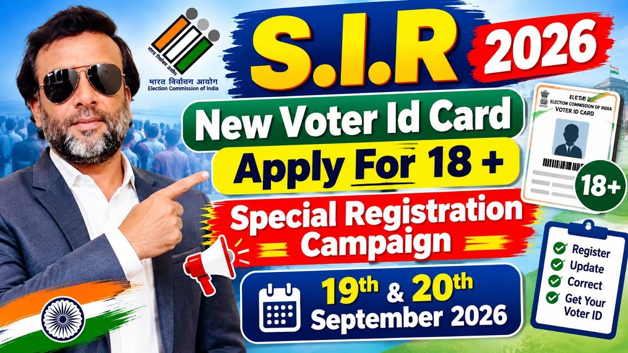 S.I.R 2026 : Special Registration Compaign For 18+ New Voters 👍 Only 2 Days 👍 Jaldi Se Apply Karen 👍