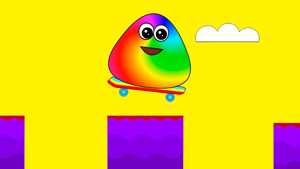 POU ARCO-ÍRIS  - CLIFF JUMP RAINBOW | Pou Vlogs