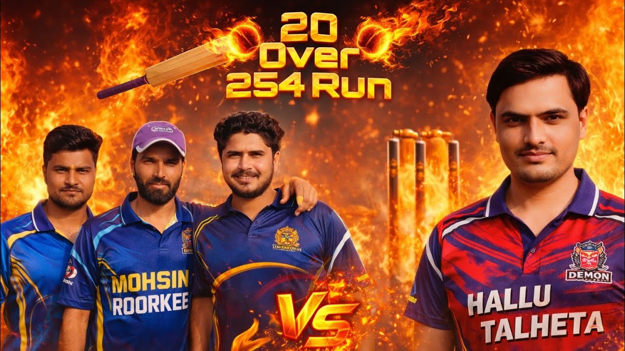 सबसे बड़ी स्कीम, 20 ओवर 254 रन, Mohsin Roorkee vs Hallu Talheta ..