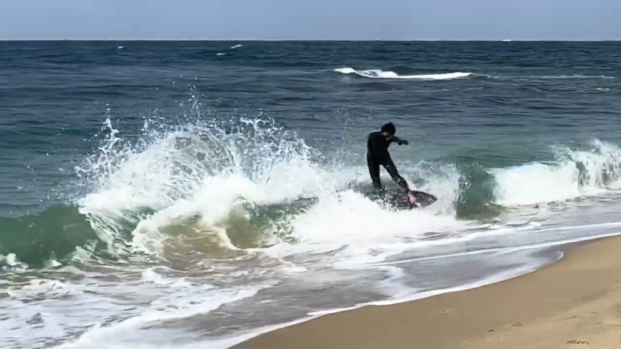 福岡スキムボーダー2026.3.10志賀島先端スキム#skimboard #skimboards #skimboarding #スキムボード #福岡スキムボーダー#エビススキムボード 
