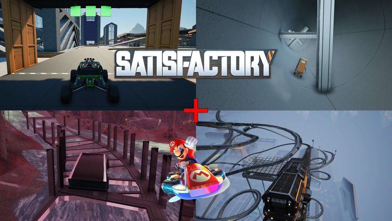 Satisfactory - 3 Race Tracks and a Roller Coaster