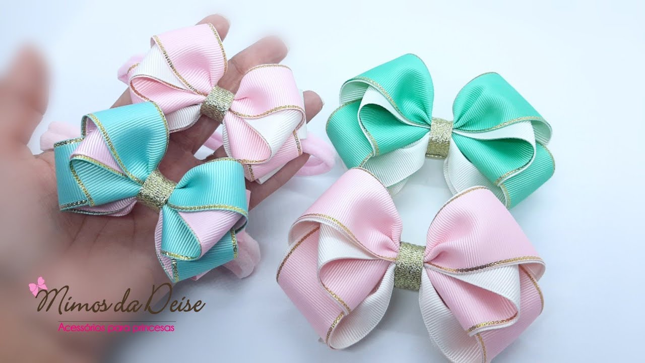 LAÇO FORMOSURA NA FITA N° 9 E N°5🎀 DIY By Deise Souza