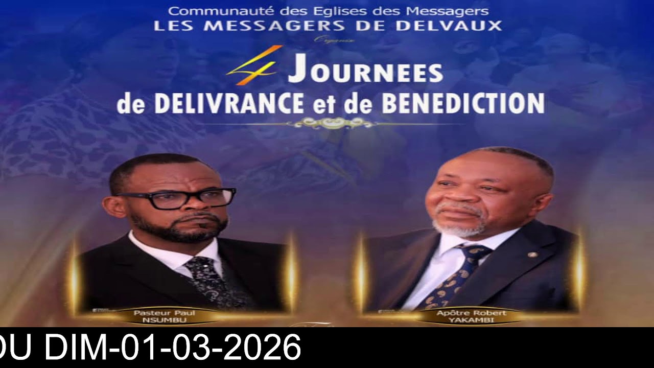 BIENVENUE A NOTRE CULTE  DE BENEDICTION DE CE DIMANCHE 07-09-2025
