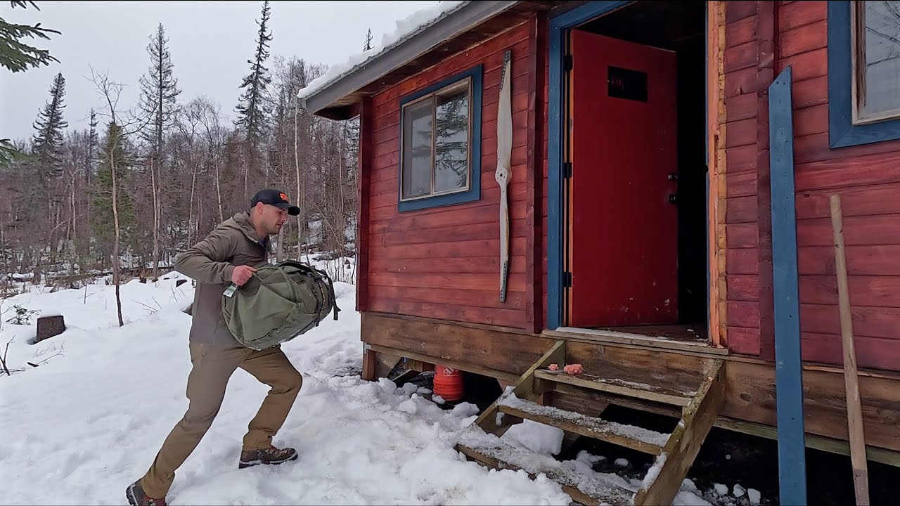 Early Spring Trip to our Log Cabin in Remote Alaska: Warming Up and Setting Up the Cabin