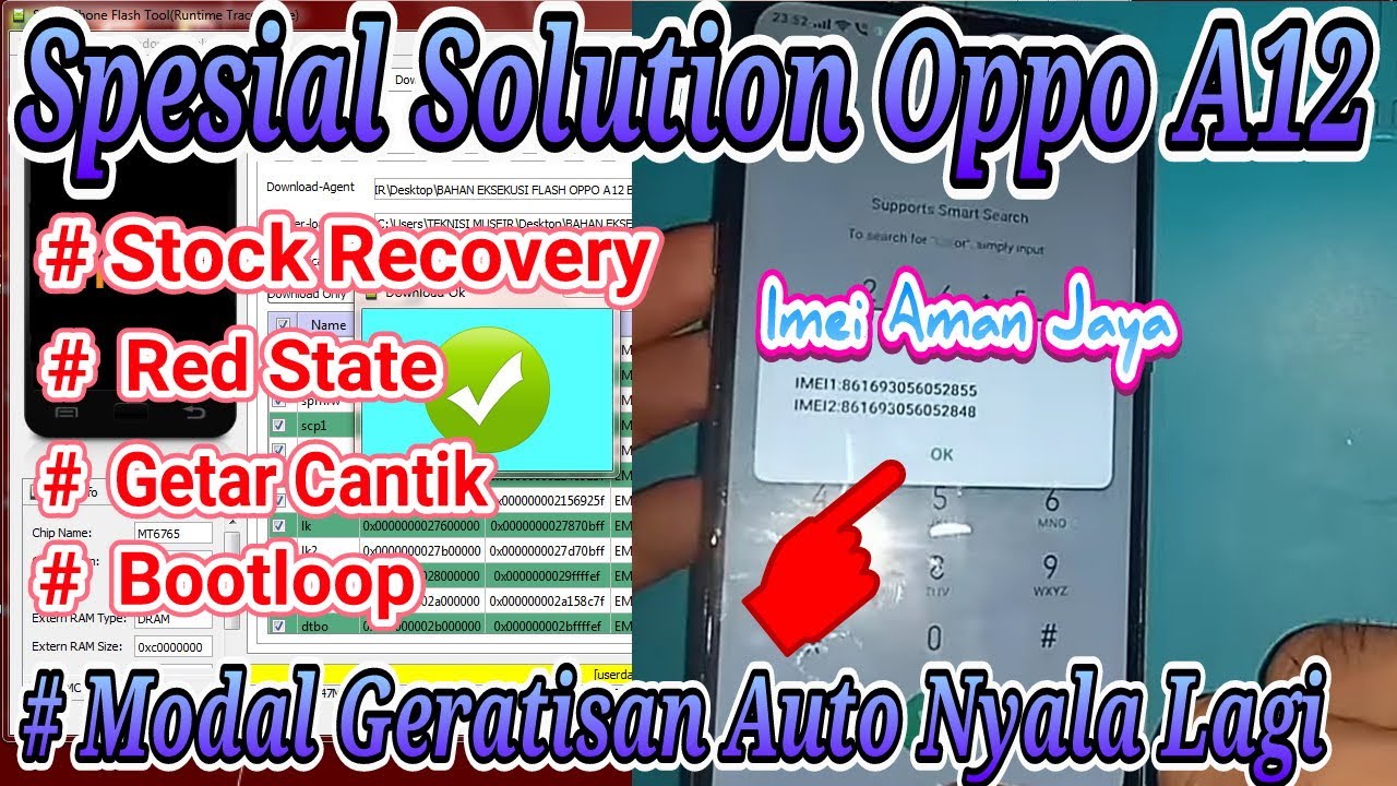 Solusi oppo A12 stuk recoverry || oppo A12 botloop || Red State || cara flashing oppo A12 CPH2083