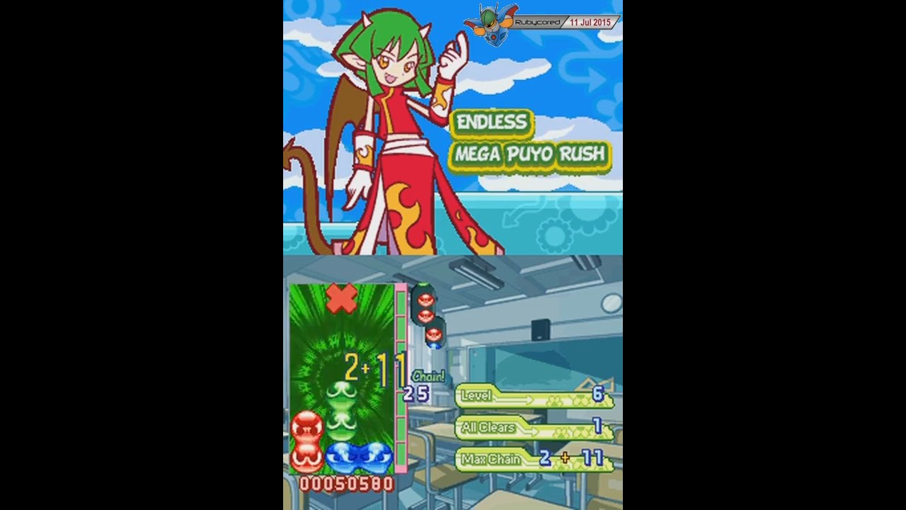 Puyo Puyo 7 (2009, Nintendo DS) - Single 3 of 3: Deka Puyo Rush [English][480p60]