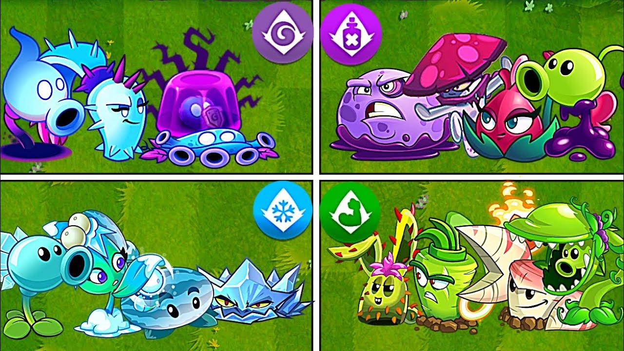 Random 4 Best Team Peashooter Battles - Who Will Win? - PvZ2 10.9.1 Team Plants vs Team Plants