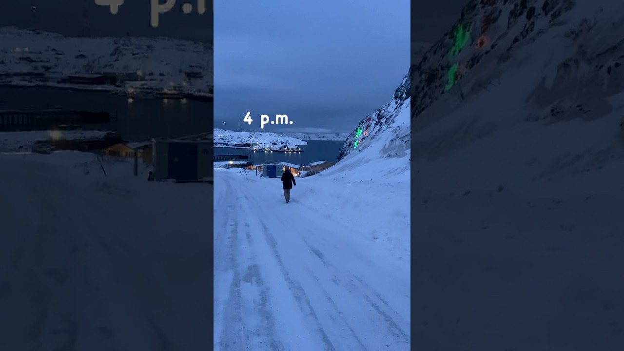 The magic of the polar night 💙#polarnight in #murmansk