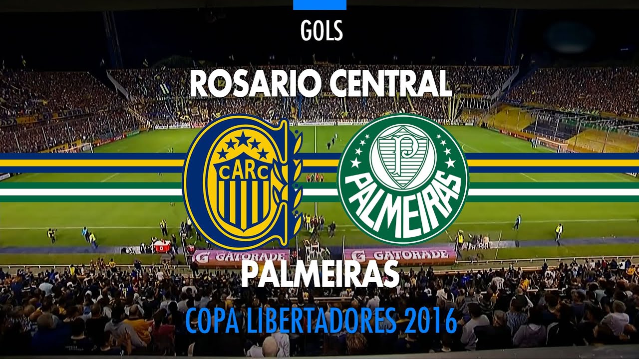Gols - Rosario Central-ARG 3 x 3 Palmeiras - Libertadores - 06/04/2016