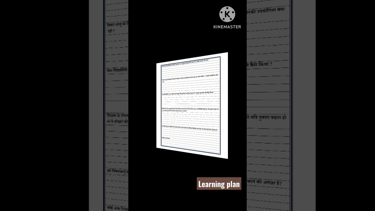 Learning plan format for D.el.ed course.......... ( comment for pdf )