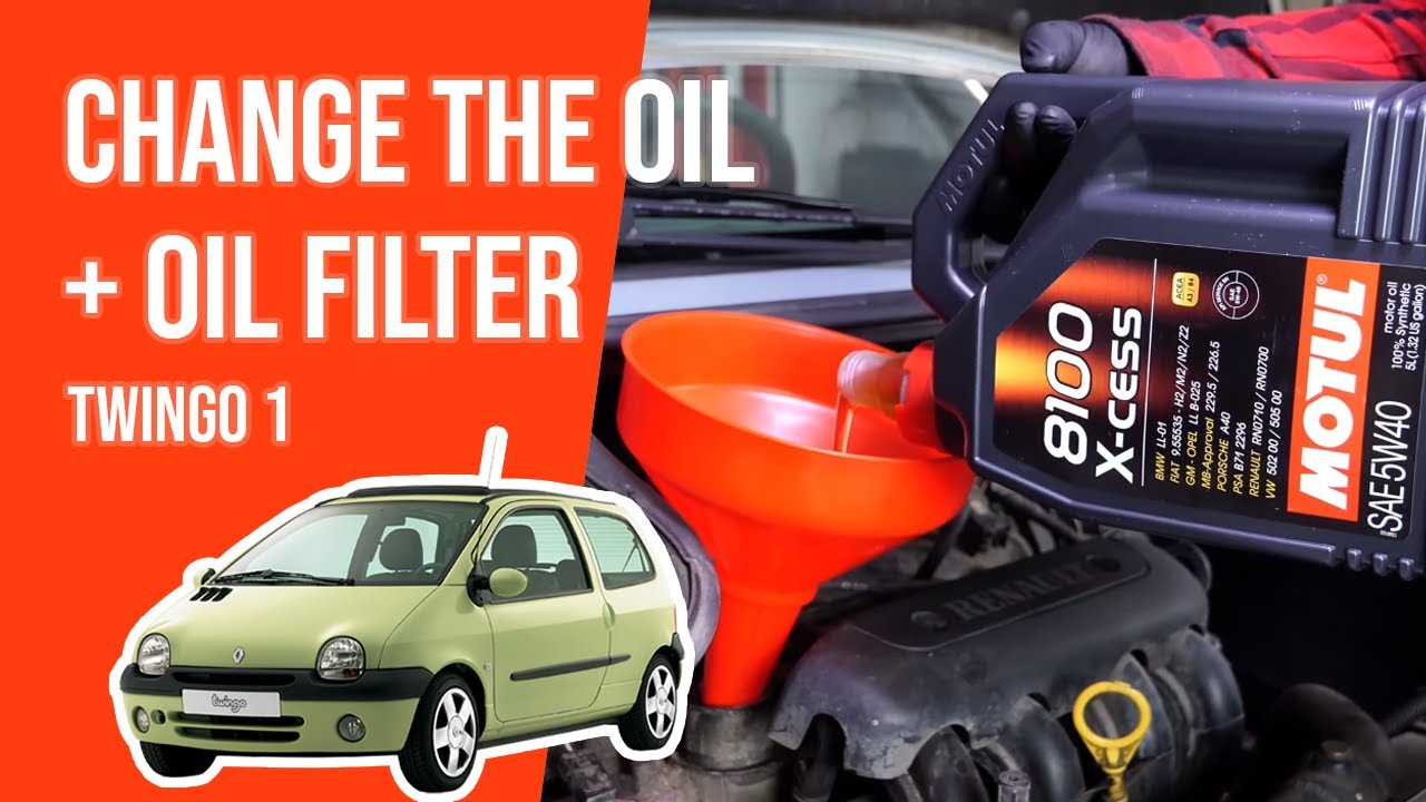 Change the oil and the oil filter Twingo mk1 1.2 8V 🛢